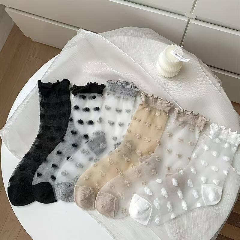 جوراب زنانه شیشه ای نیم ساق