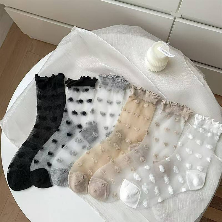 جوراب زنانه شیشه ای نیم ساق