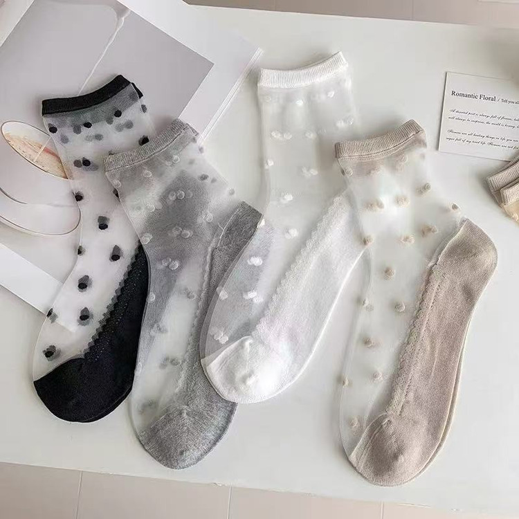 جوراب زنانه شیشه ای نیم ساق